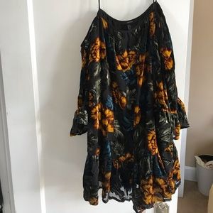 Off the shoulder velvet dress
